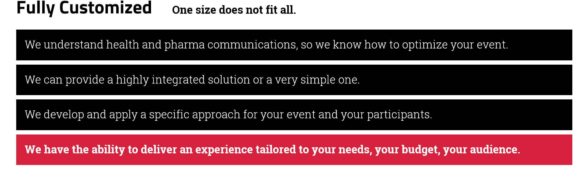 Virtual Event Services with a Difference