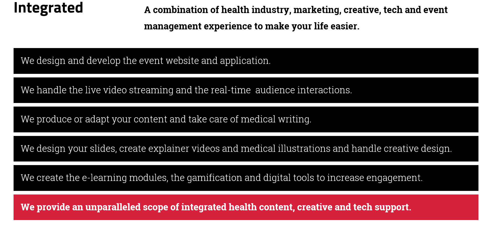 Virtual Event Services with a Difference